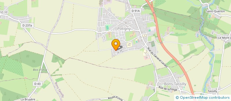 localisation de l'entreprise SCI DTCC IMMO  POTIGNY