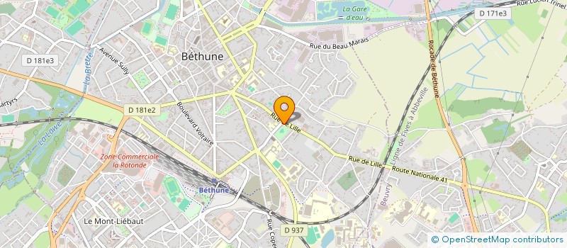 localisation de l'entreprise SCI DTCP  BETHUNE