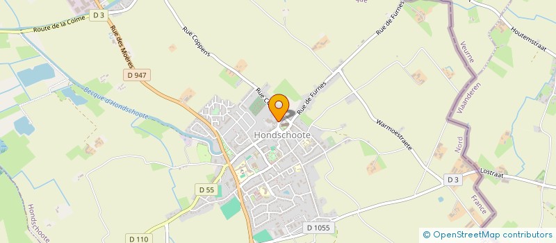 localisation de l'entreprise SCI DU 1 MARCHE AU LIN  HONDSCHOOTE