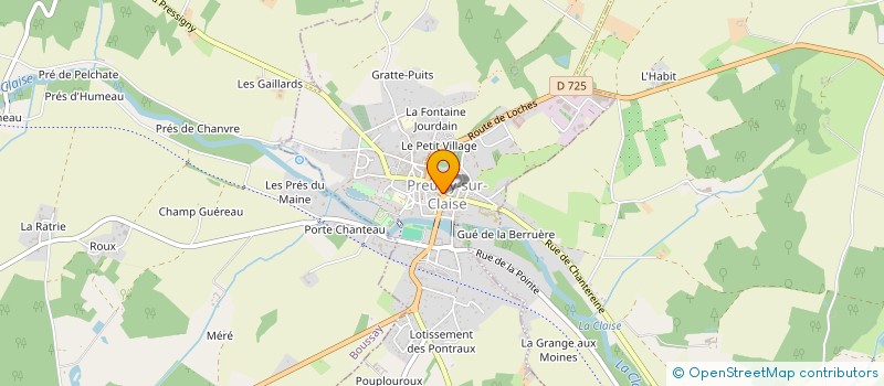 localisation de l'entreprise SCI DU 1 PLACE DE L'ABBAYE  PREUILLY-SUR-CLAISE