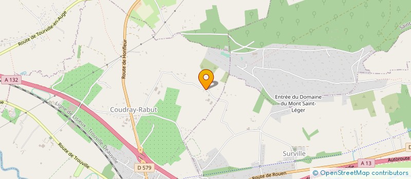 localisation de l'entreprise SCI DU 1 R BOURBON LE CHATEAU  PONT L'EVEQUE