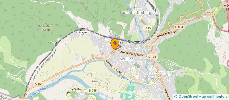 localisation de l'entreprise SCI DU 1 R DE PRESIGNAC  SOUILLAC