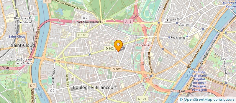 localisation de l'entreprise SCI DU 1 RUE DARCEL à BOULOGNE-BILLANCOURT