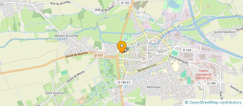 localisation de l'entreprise SCI DU 1 RUE DE THEROUANNE  AIRE-SUR-LA-LYS