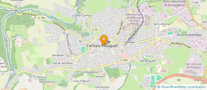 localisation de l'entreprise SCI DU 1 RUE DES MARTYRS à CARHAIX-PLOUGUER