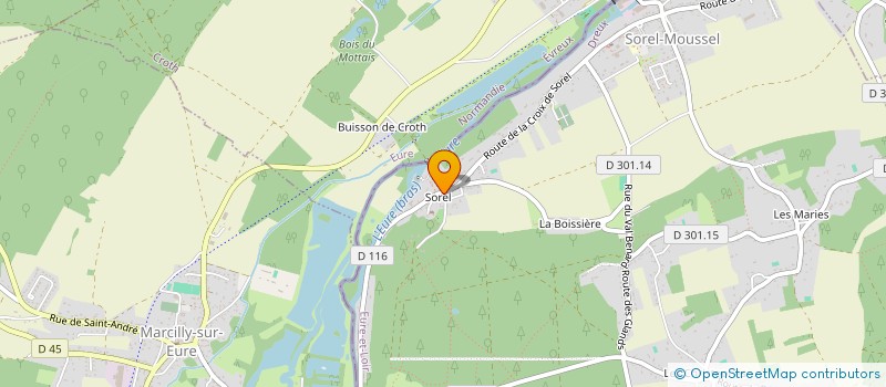 localisation de l'entreprise SCI DU 1 RUE DU CHATEAU à BERCHERES-SUR-VESGRE
