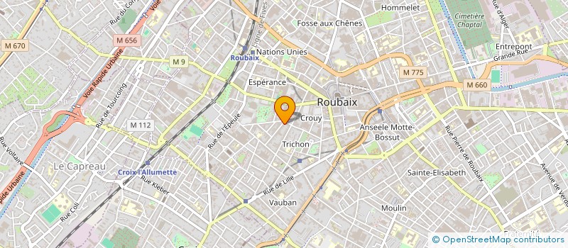 localisation de l'entreprise SCI DU 1 RUE DU TRICHON  ROUBAIX