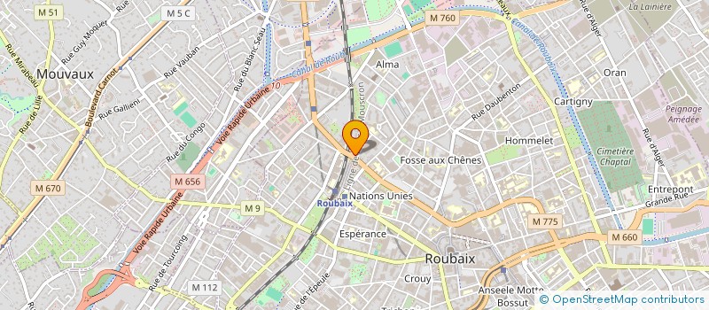 localisation de l'entreprise SCI DU 10 AVENUE D'ALSACE  ROUBAIX