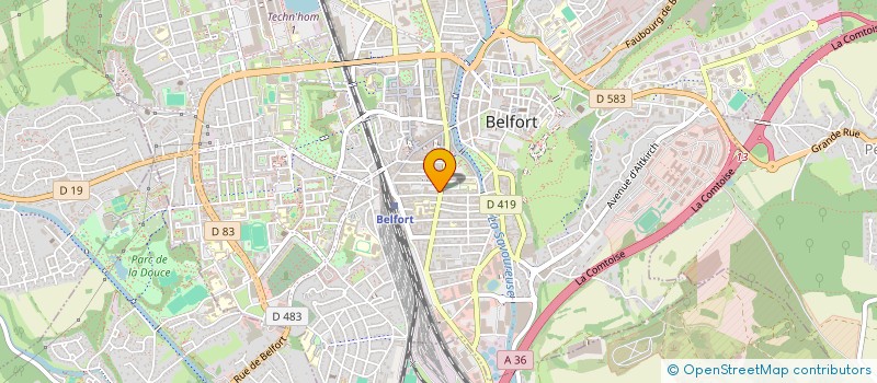 localisation de l'entreprise SCI DU 10 DR  BELFORT