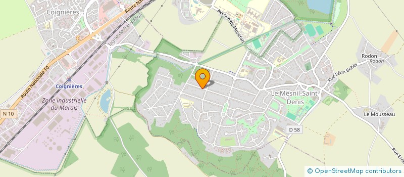 localisation de l'entreprise SCI DU 10 RUE DES MONTIBEUFS  LE MESNIL-SAINT-DENIS