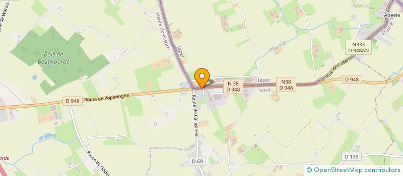 localisation de l'entreprise SCI DU 100 ZA CALLICANES  GODEWAERSVELDE