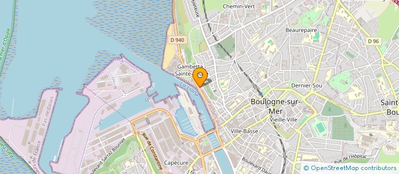 localisation de l'entreprise SCI DU 102 QUAI GAMBETTA  BOULOGNE-SUR-MER