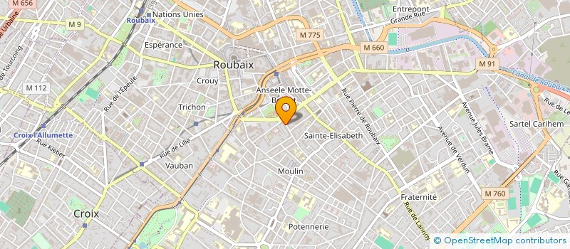 localisation de l'entreprise SCI DU 104 RUE DU COQ FRANCAIS  ROUBAIX