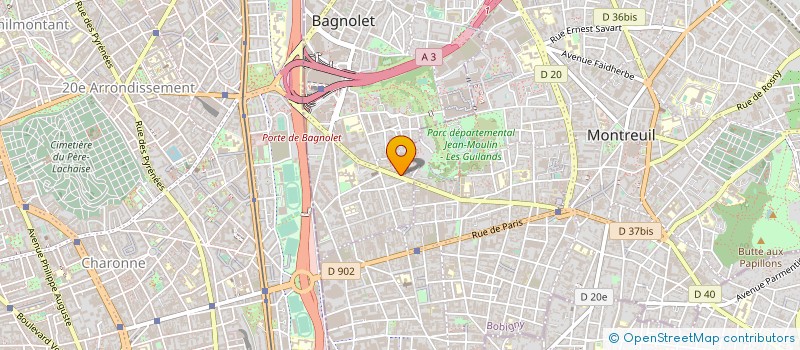 localisation de l'entreprise SCI DU 105 AV REPUBLIQUE à BAGNOLET