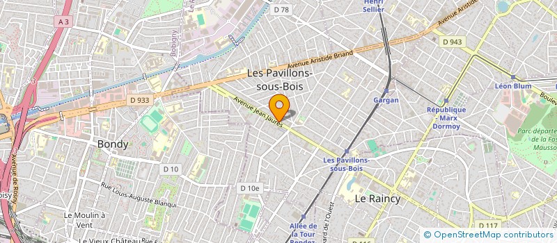 localisation de l'entreprise SCI DU 105 AVENUE JEAN JAURES à LES PAVILLONS-SOUS-BOIS