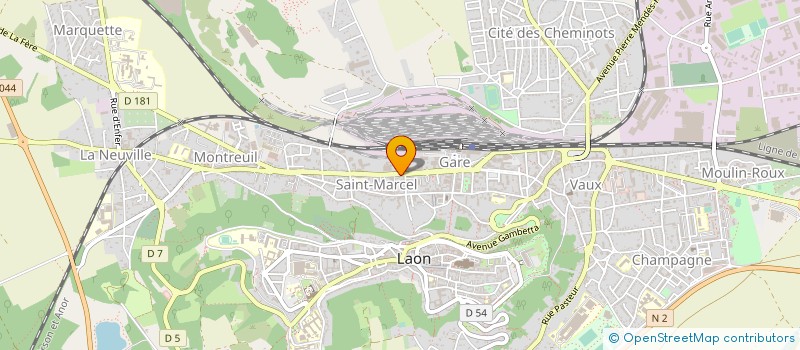 localisation de l'entreprise SCI DU 105 BD BROSSOLETTE à LAON