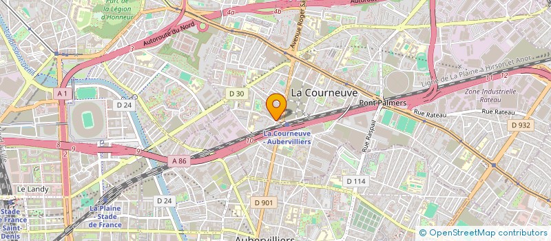 localisation de l'entreprise SCI DU 106 BD DE BELLEVILLE à LA COURNEUVE