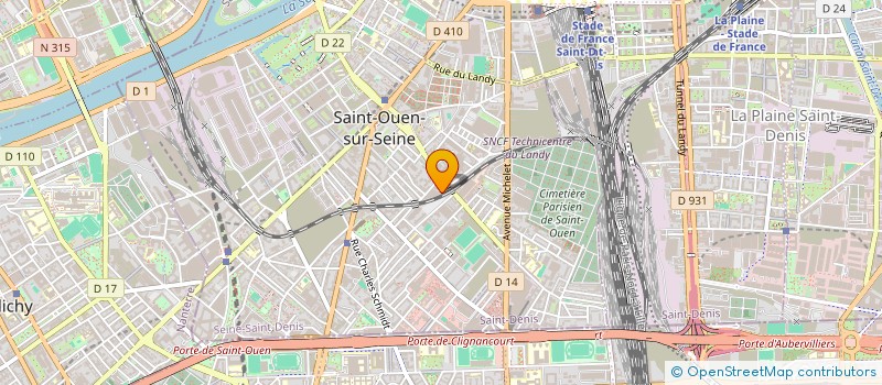 localisation de l'entreprise SCI DU 107 RUE VERON à SAINT-OUEN-SUR-SEINE