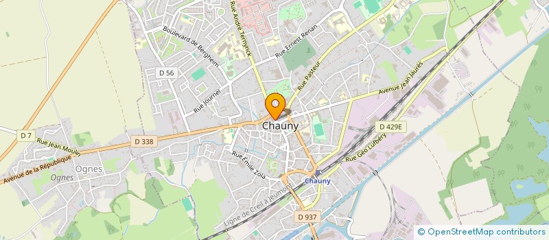 localisation de l'entreprise SCI DU 108 à CHAUNY