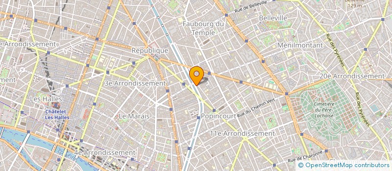 localisation de l'entreprise SCI DU 108 BD RICHARD LENOIR  PARIS