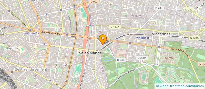 localisation de l'entreprise SCI DU 109 BD VOLTAIRE à SAINT-MANDE