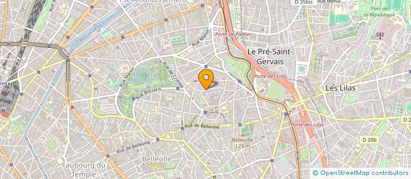 localisation de l'entreprise SCI DU 11 BIS RUE DE BELLEVUE  PARIS