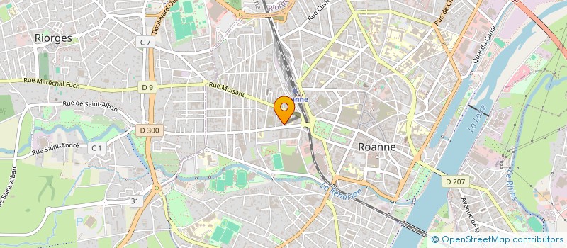 localisation de l'entreprise SCI DU 11 QUAI DE L'ILE  ROANNE