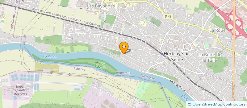 localisation de l'entreprise SCI DU 117 BD HENRI BARBUSSE à HERBLAY-SUR-SEINE