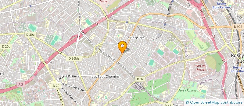 localisation de l'entreprise SCI DU 119 ARISTIDE BRIAND à MONTREUIL