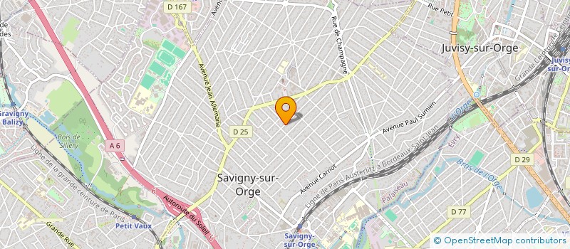 localisation de l'entreprise SCI DU 12 ALLEE DES ARBOUSIERS à SAVIGNY-SUR-ORGE