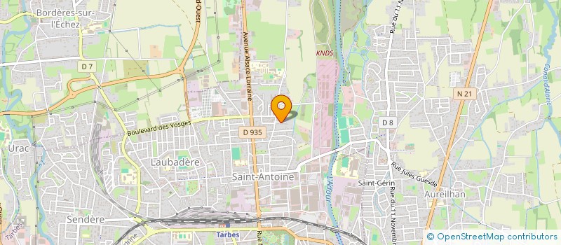 localisation de l'entreprise SCI DU 12 JANVIER  TARBES