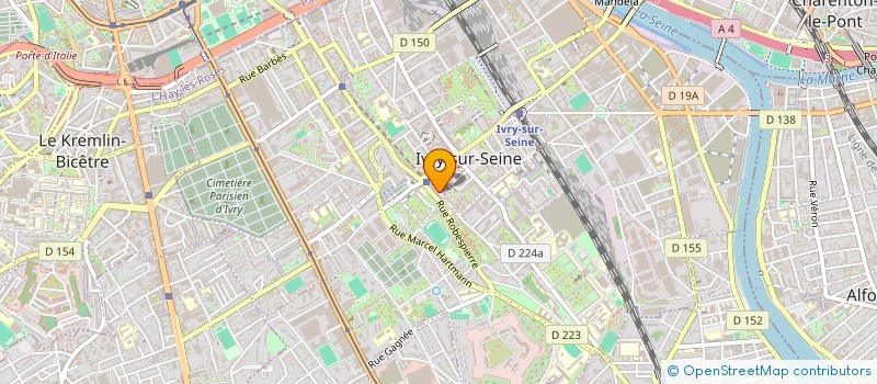 localisation de l'entreprise SCI DU 12 RUE MARAT à IVRY-SUR-SEINE