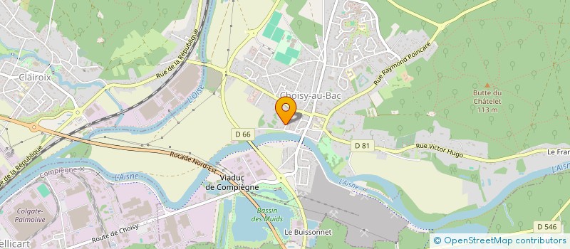 localisation de l'entreprise SCI DU 12 RUE SAINT ANTOINE A COMPIEGNE  CHOISY-AU-BAC