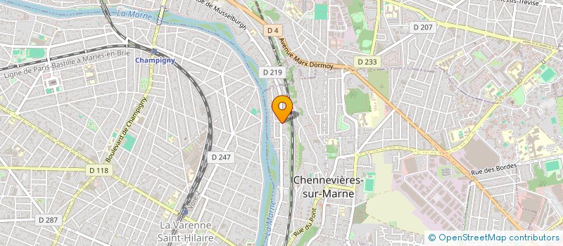 localisation de l'entreprise SCI DU 120 BIS RUE DE CHAMPIGNY  CHENNEVIERES-SUR-MARNE