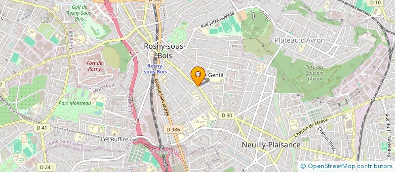 localisation de l'entreprise SCI DU 120 R DU GENERAL LECLERC à ROSNY-SOUS-BOIS