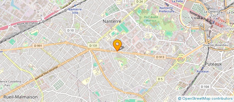 localisation de l'entreprise SCI DU 121 AVENUE GEORGES CLEMENCEAU  NANTERRE