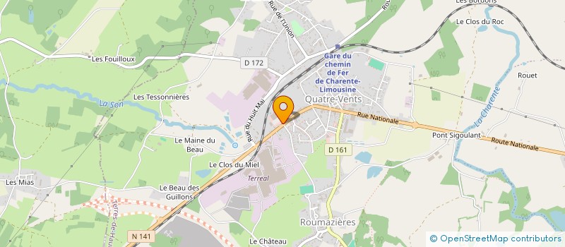 localisation de l'entreprise SCI DU 124 RUE NATIONALE à TERRES-DE-HAUTE-CHARENTE