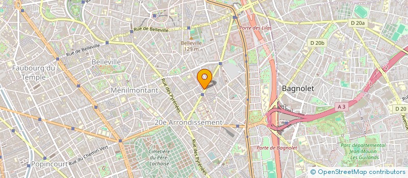localisation de l'entreprise SCI DU 129 AV GAMBETTA à PARIS