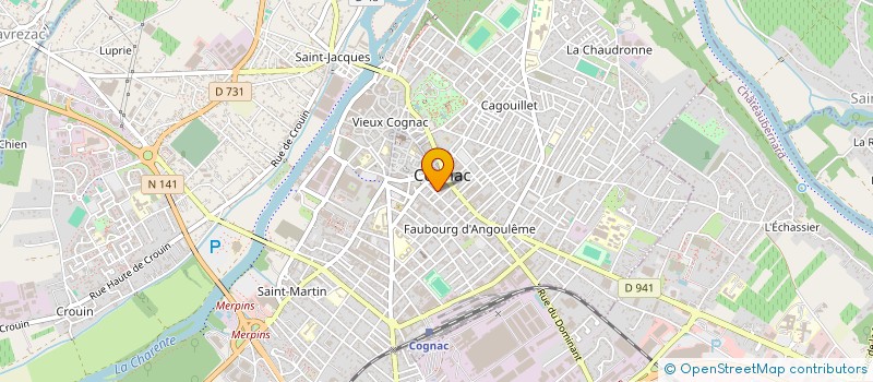 localisation de l'entreprise SCI DU 13 DE LA RUE GEORGES BRIAND à COGNAC