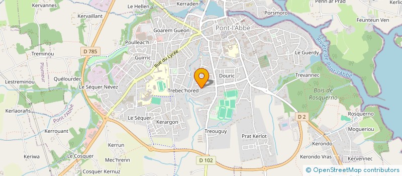 localisation de l'entreprise SCI DU 13 RUE DU 11 NOVEMBRE  PONT-L'ABBE