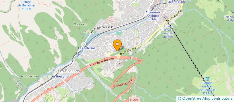 localisation de l'entreprise SCI DU 13 RUE JOSEPH DE MAISTRE à CHAMONIX-MONT-BLANC