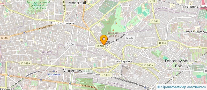 localisation de l'entreprise SCI DU 13 RUE PATEU à FONTENAY-SOUS-BOIS
