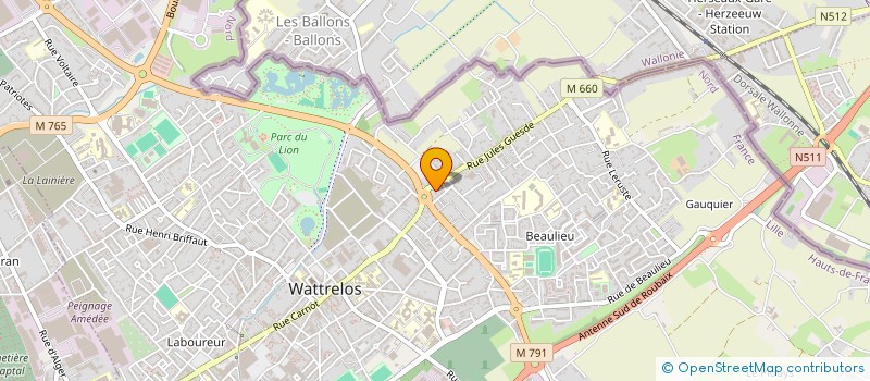 localisation de l'entreprise SCI DU 14  ROUBAIX