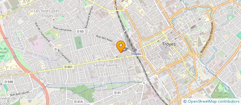 localisation de l'entreprise SCI DU 14 BIS RUE GAMBETTA  SAINTE SAVINE