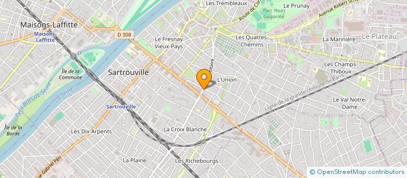 localisation de l'entreprise SCI DU 14 DE LA RUE VOLTAIRE  SARTROUVILLE