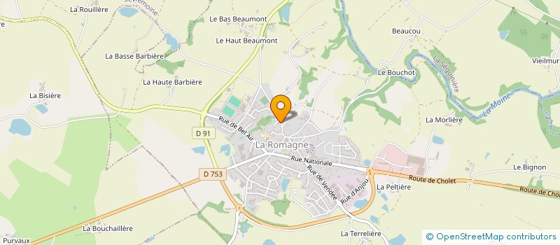 localisation de l'entreprise SCI DU 14 R DE LA BLANCHARDIERE  LA ROMAGNE