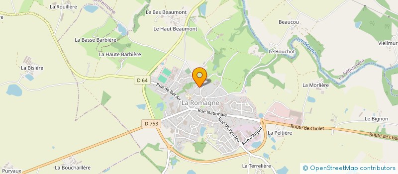 localisation de l'entreprise SCI DU 14 RUE DE BEAUSEJOUR  LA ROMAGNE