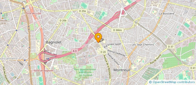 localisation de l'entreprise SCI DU 14 RUE DELESCLUZE à MONTREUIL