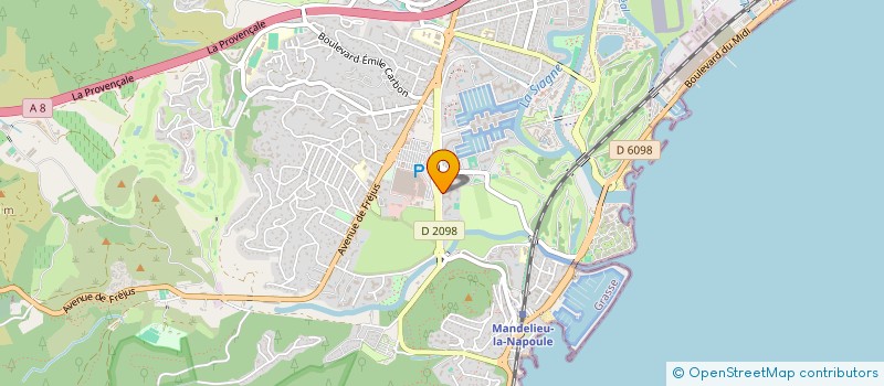 localisation de l'entreprise SCI DU 142 BOULEVARD DES CRETES à MANDELIEU-LA-NAPOULE