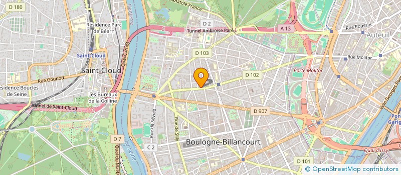localisation de l'entreprise SCI DU 142 RUE DE PARIS à BOULOGNE-BILLANCOURT